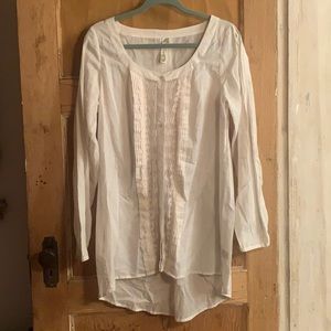 Free People Pale Pink Tunic Blouse